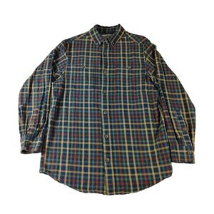 Duluth Trading Co Mens Flannel Shirt Slim Fit Plaid Cowboy Western Rodeo Size‎ M